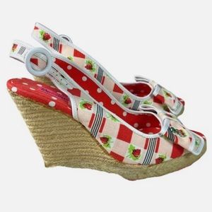 Betsey Johnson Cherry and Floral Espadrilles